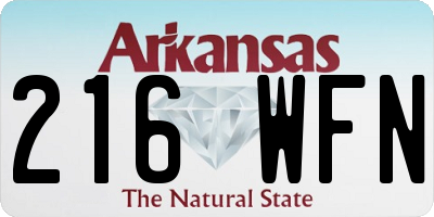 AR license plate 216WFN