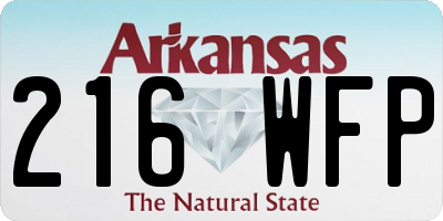 AR license plate 216WFP