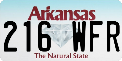 AR license plate 216WFR