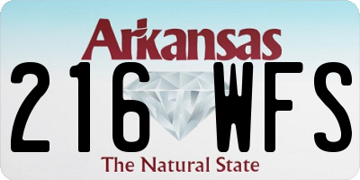 AR license plate 216WFS