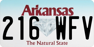 AR license plate 216WFV