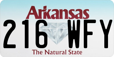 AR license plate 216WFY