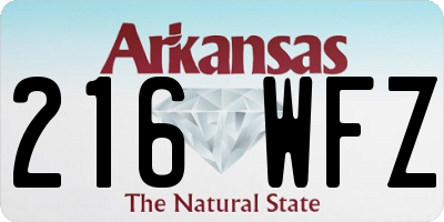 AR license plate 216WFZ