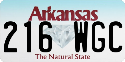 AR license plate 216WGC