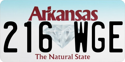 AR license plate 216WGE