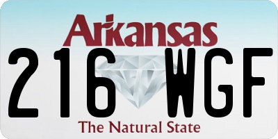 AR license plate 216WGF