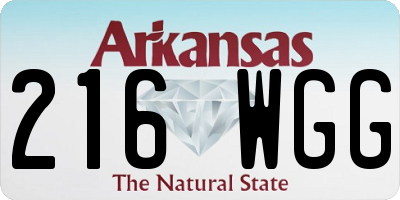 AR license plate 216WGG