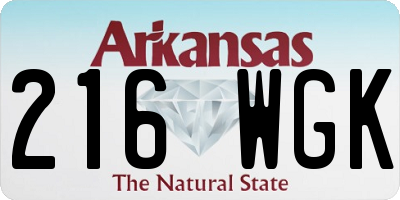 AR license plate 216WGK