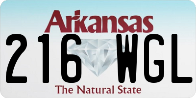 AR license plate 216WGL