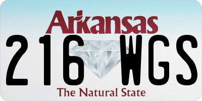 AR license plate 216WGS
