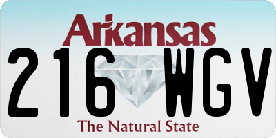 AR license plate 216WGV
