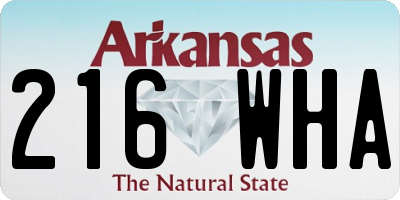 AR license plate 216WHA