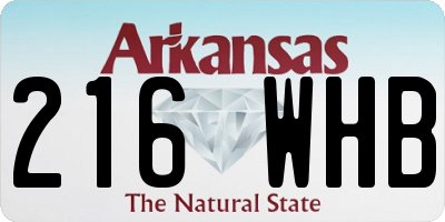 AR license plate 216WHB