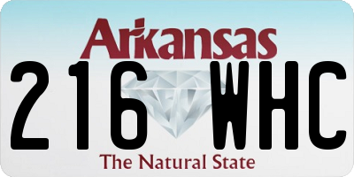 AR license plate 216WHC