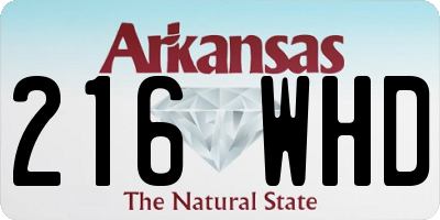 AR license plate 216WHD