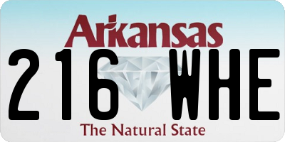 AR license plate 216WHE