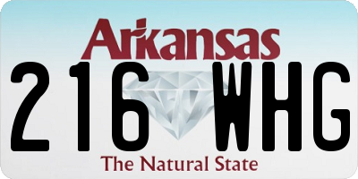 AR license plate 216WHG