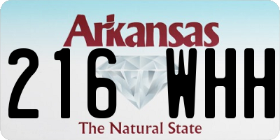AR license plate 216WHH
