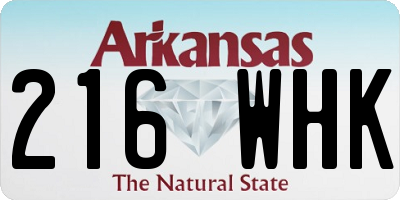 AR license plate 216WHK