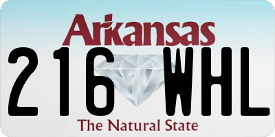 AR license plate 216WHL