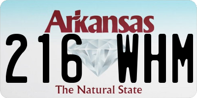 AR license plate 216WHM