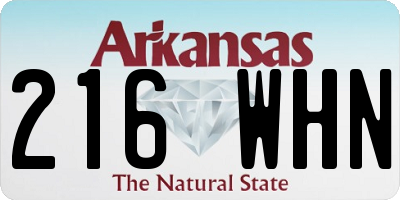 AR license plate 216WHN