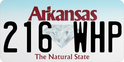 AR license plate 216WHP