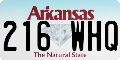 AR license plate 216WHQ