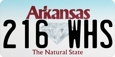 AR license plate 216WHS