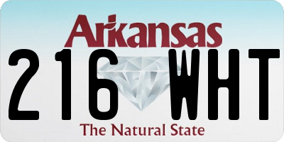 AR license plate 216WHT