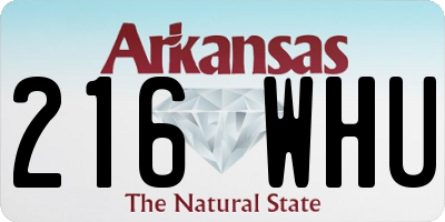 AR license plate 216WHU