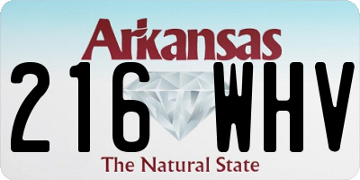 AR license plate 216WHV