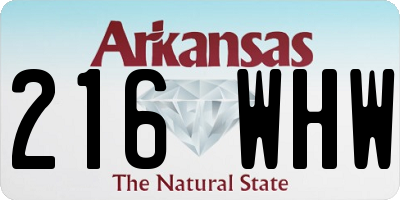 AR license plate 216WHW