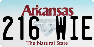 AR license plate 216WIE