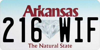 AR license plate 216WIF