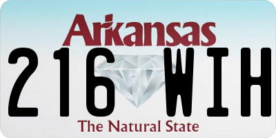 AR license plate 216WIH