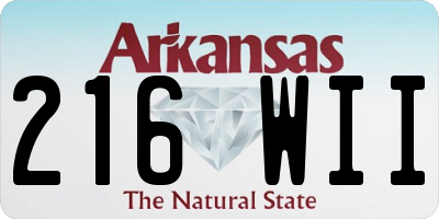 AR license plate 216WII