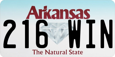 AR license plate 216WIN