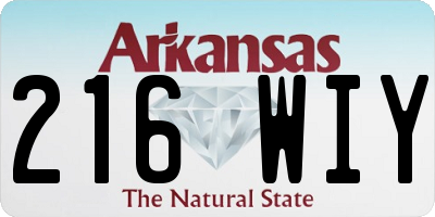 AR license plate 216WIY