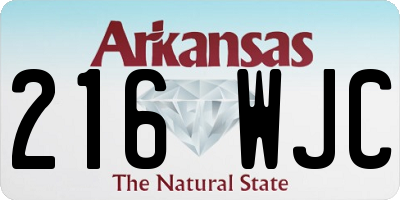 AR license plate 216WJC
