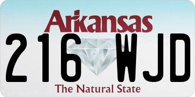 AR license plate 216WJD