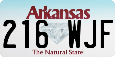 AR license plate 216WJF