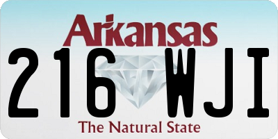 AR license plate 216WJI