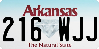 AR license plate 216WJJ