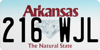 AR license plate 216WJL