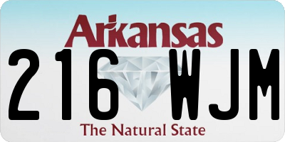 AR license plate 216WJM