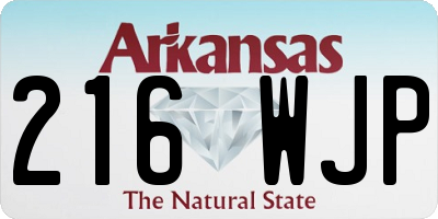 AR license plate 216WJP