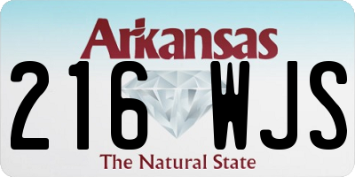 AR license plate 216WJS