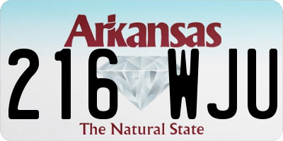 AR license plate 216WJU