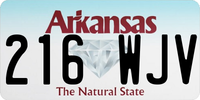 AR license plate 216WJV